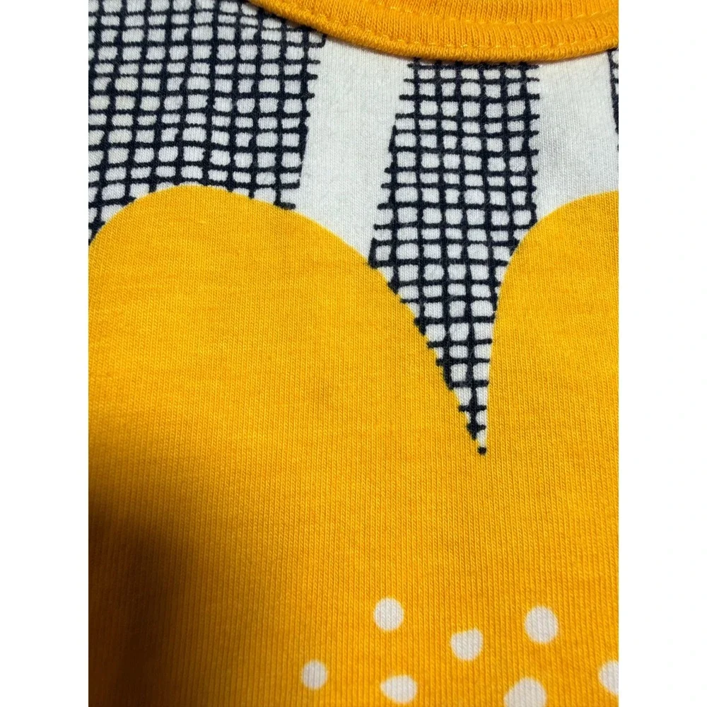 PaaPii Scandi-style Organic Cotton Floral Tank Dress Yellow Size 98/3Y